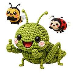 Amigurumi cute bugs Stickers