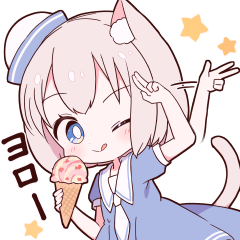 MININEKO girl sticker for summer