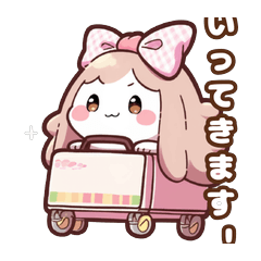 Cute Summer Trip Girl Stickers