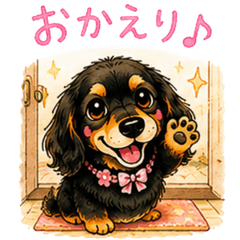 Storybook Dachshund Family Stickers