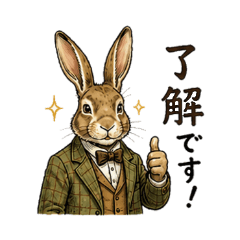 British Gentleman Rabbit Stickers