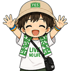 Summer Festival Boy Stickers