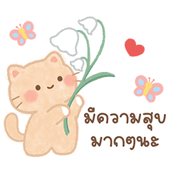 Cute Cat "Candy" - Caring words
