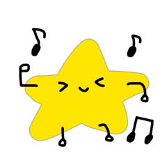 Star moving sticker