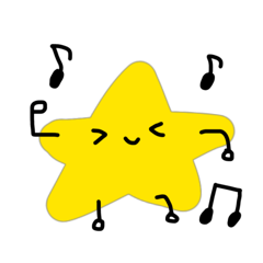 Star moving sticker
