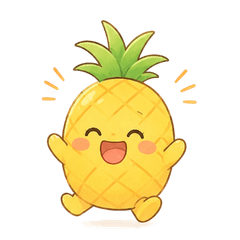 Cute pineapple LINE stickers