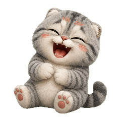 Gray Tabby Mood Cat