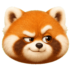 Red Panda Smirk Emoji Moods 58