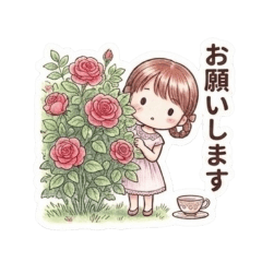 Lovely Garden & Tea Time Girl
