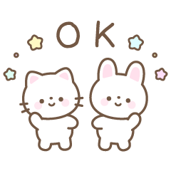 ゆる可愛いシンプルな動物☆使いやすい言葉
