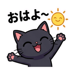 NEW Black cat Ku-chan