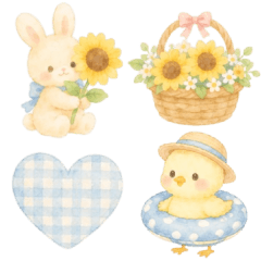Cute watercolor Sticker03