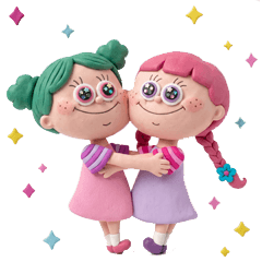 Sprinkle  Girls! 3D clay