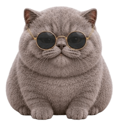 Chubby GrayCat(no text)
