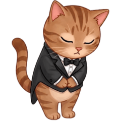 Cute Brown Tabby Cat Stickers223