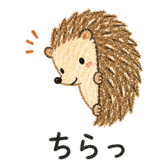 Crayon Hedgehog Text 01