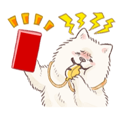 夢中なもふもふサモエドさん
