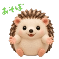 Cute Clay-Style Hedgehog Stickers
