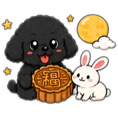 黑貴賓的節日祝福