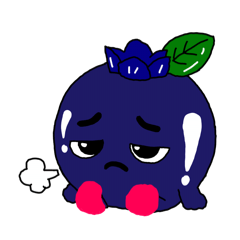 Blueberry with Red Shoes