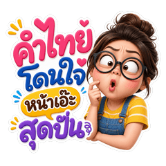 Thai Mood Words Crazy Faces