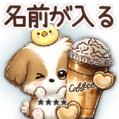 名前が入る★愛犬♡シーズー【ご挨拶】3D