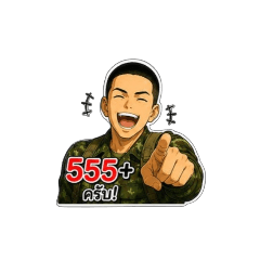 Cute and mischievous soldier.