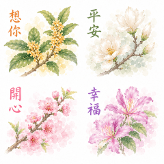 唯美樹花日常問候貼圖
