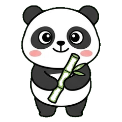 Roro圓滾滾熊貓誇張反應貼圖