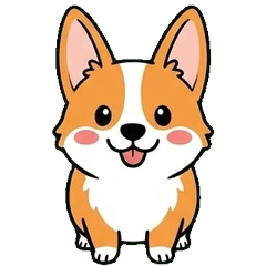 圓滾滾柯基誇張反應貼圖