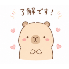 A cute little capybara sticker