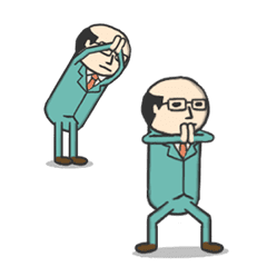 サラリーマン親父の動くスタンプ