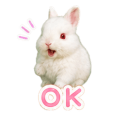 Tiny Snow Bunny Stickers
