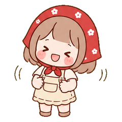 Red Scarf Pinafore Girl (No text)