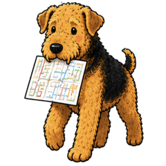 Mill the Airedale Terrier Girl Stickers