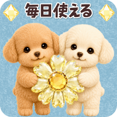 Toy Poodle Greeting/Glasswork