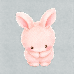Fluffy Bunny Mini Stickers