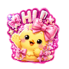 Glitter Ribbon Chick