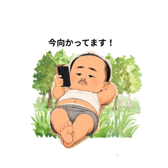 A cute grandpa LINE sticker set