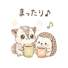 Flying Squirrel & Hedgehog Stickers 4