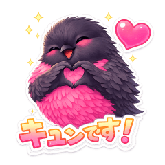Cute little pink robin