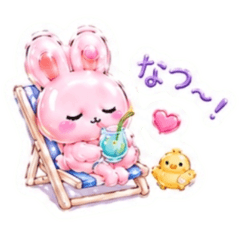 Cute summer rabbit