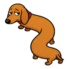 伸長臘腸犬