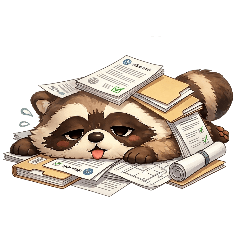 Raccoon fighting for survival.