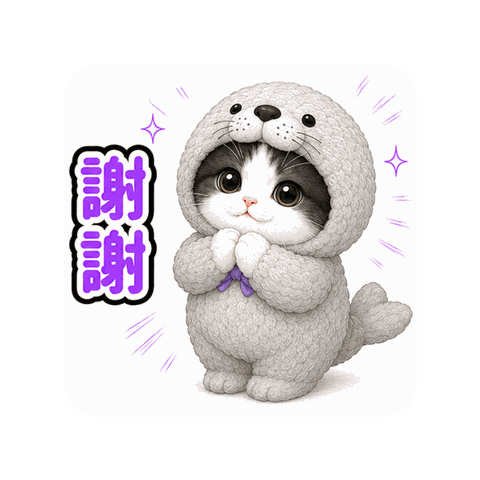 跳出來♪貓咪布偶裝貼圖 (動物園)