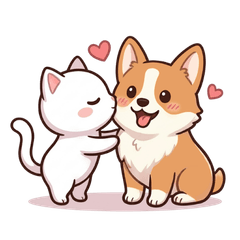 小白貓糰糰和柯基犬阿布的戀愛進行式 Vol.1