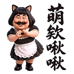 瘋狂中年男子 - 女僕裝動起來 (全螢幕)