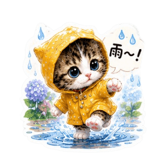 Brave Kitten vs. Sudden Downpour