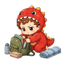 "I'll Do It Later!" Dino Baby Stickers