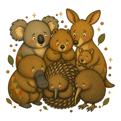 Oceania Animals in a Strange Forest